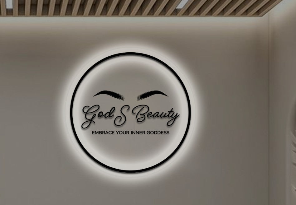 God S Beauty Round Acrylic Sign