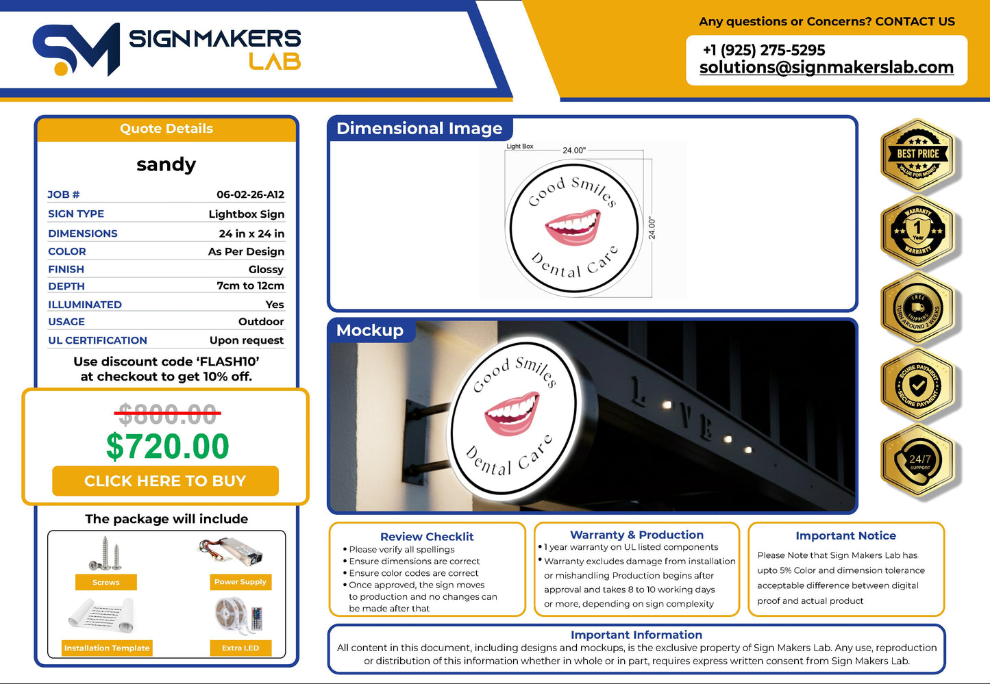 Good Smiles 3D Lightbox Sign Signmakerslab