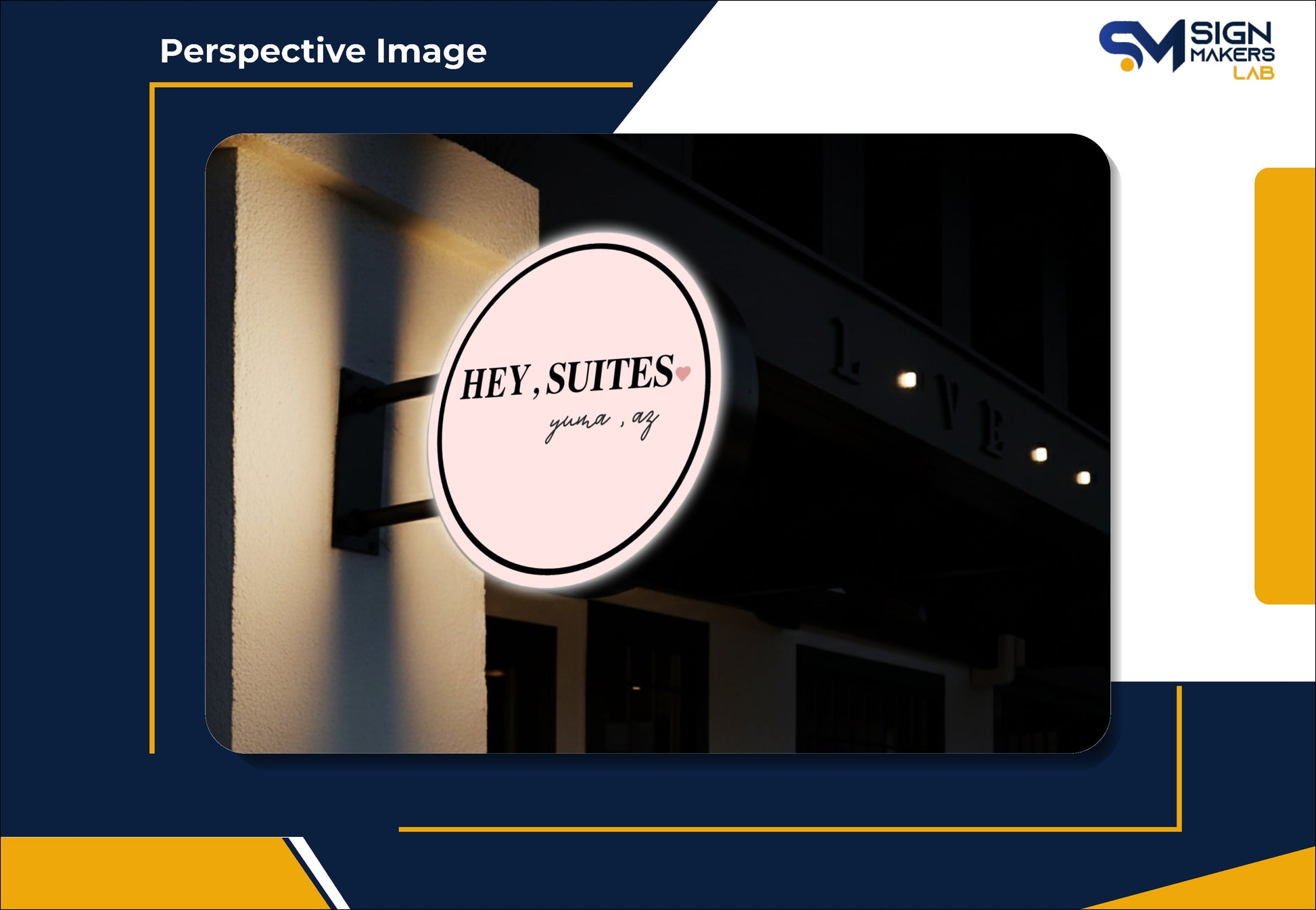 Hey Suites 3D Lightbox Sign Signmakerslab