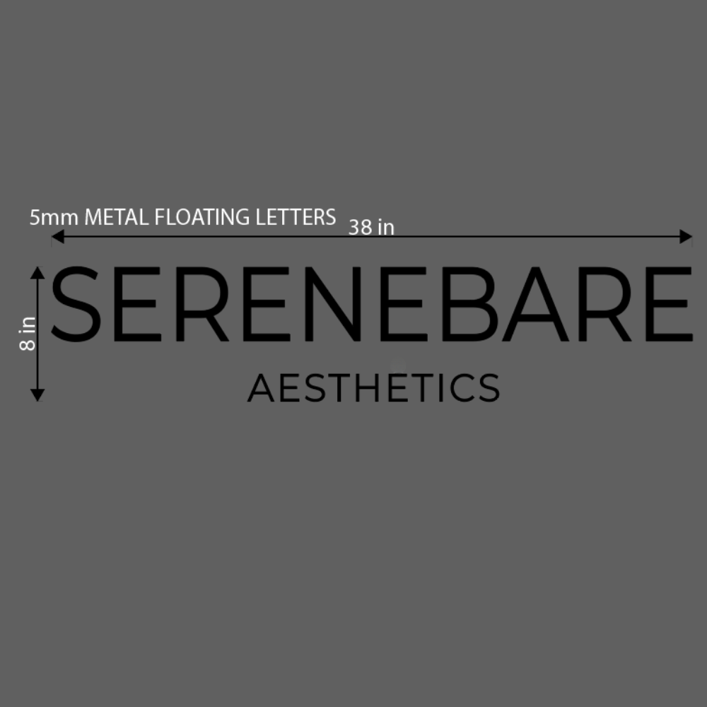 Serene Bare Aesthetics 5mm Metal Signage Signmakerslab