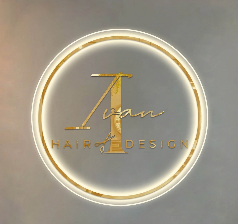 Ivan Hair Design Round Acrylic Sign