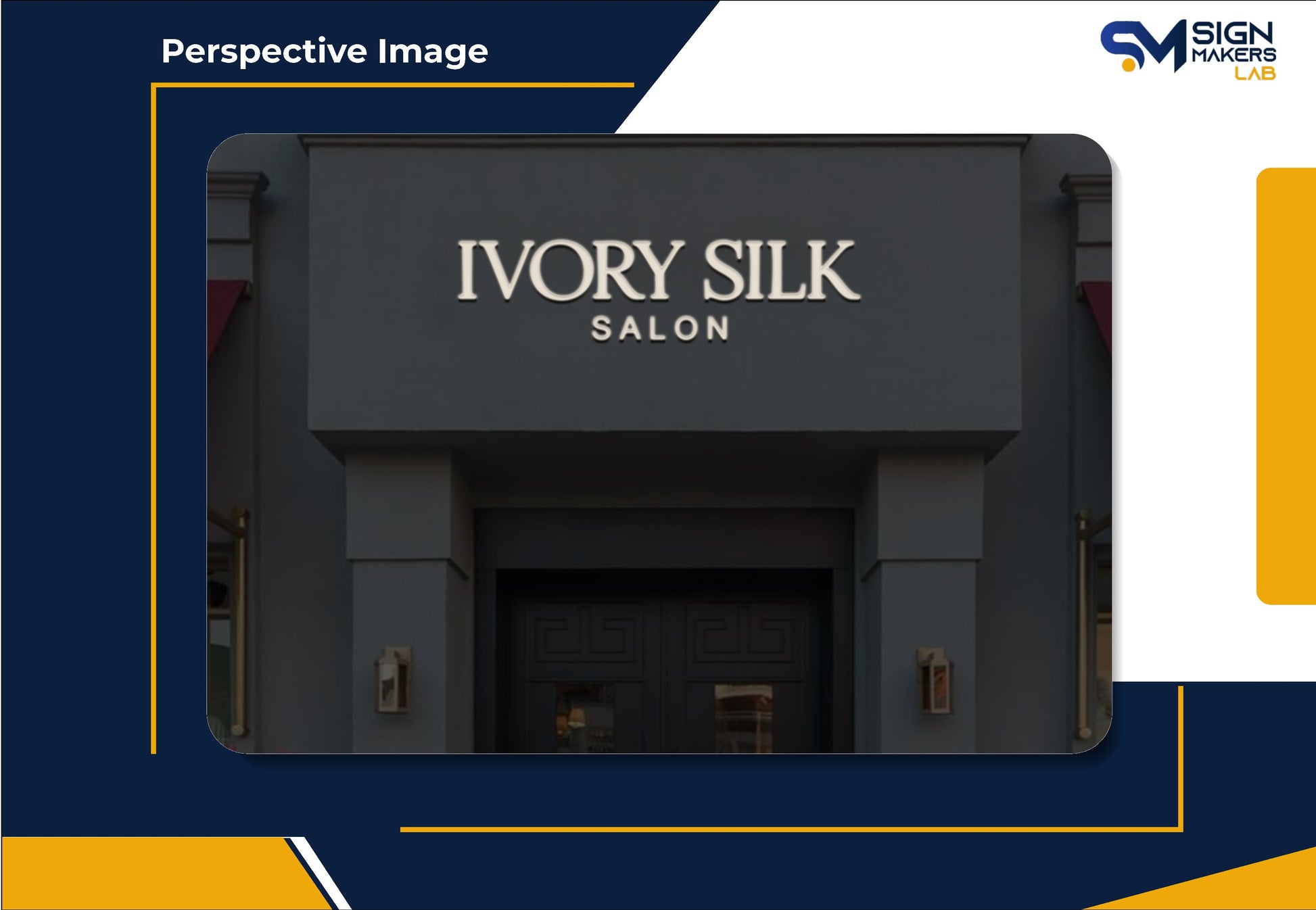 Ivory Silk Salon 3D Acrylic Front-Lit Signmakerslab