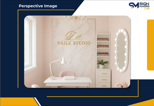 Lit Nails Studio 2D Metal Coated Acrylic Letters