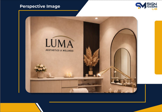 Luma Aesthetics and Wellness Metal Floating Letters (2D)