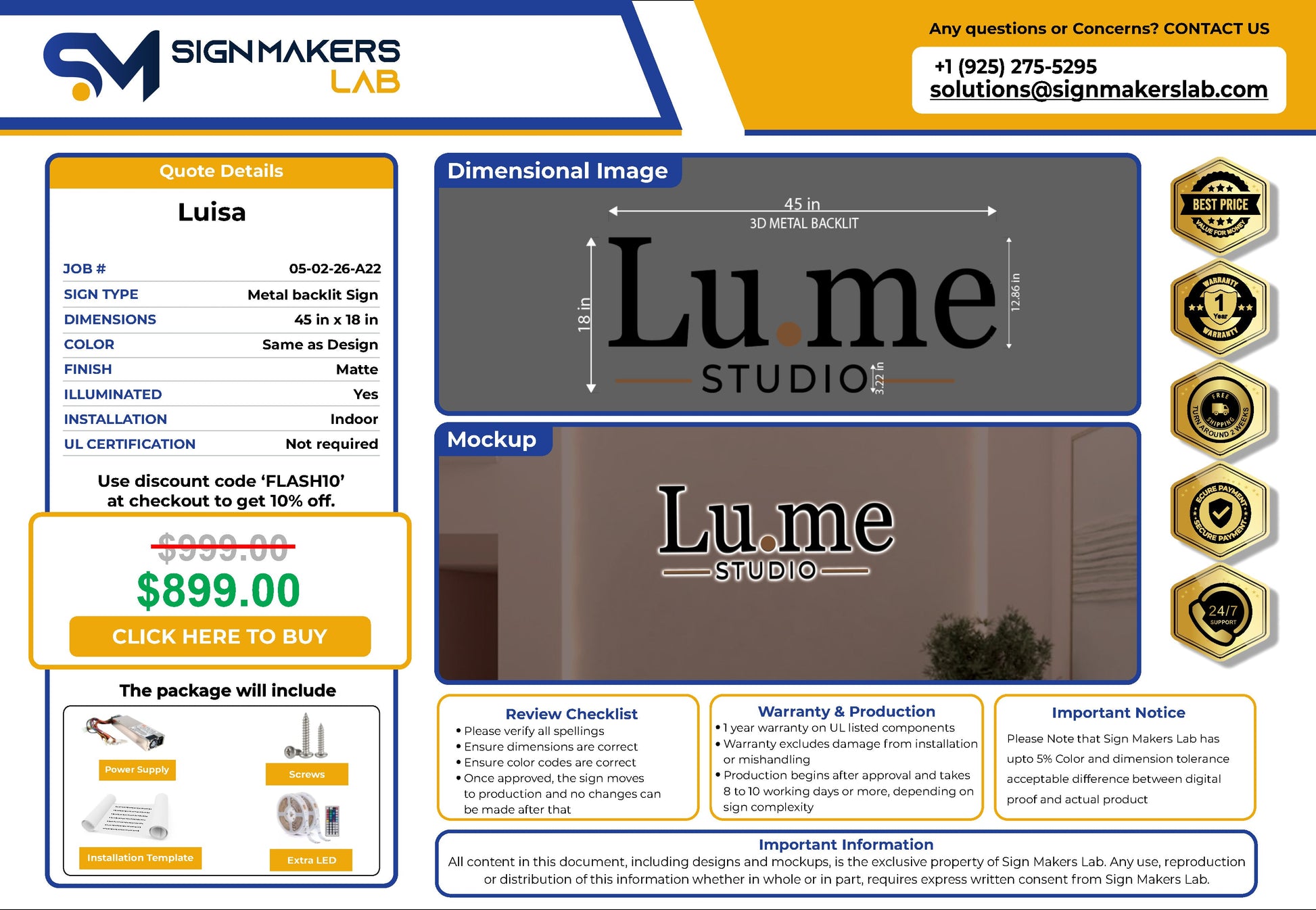 Lu.me Studio  3D Metal Back-Lit Signmakerslab