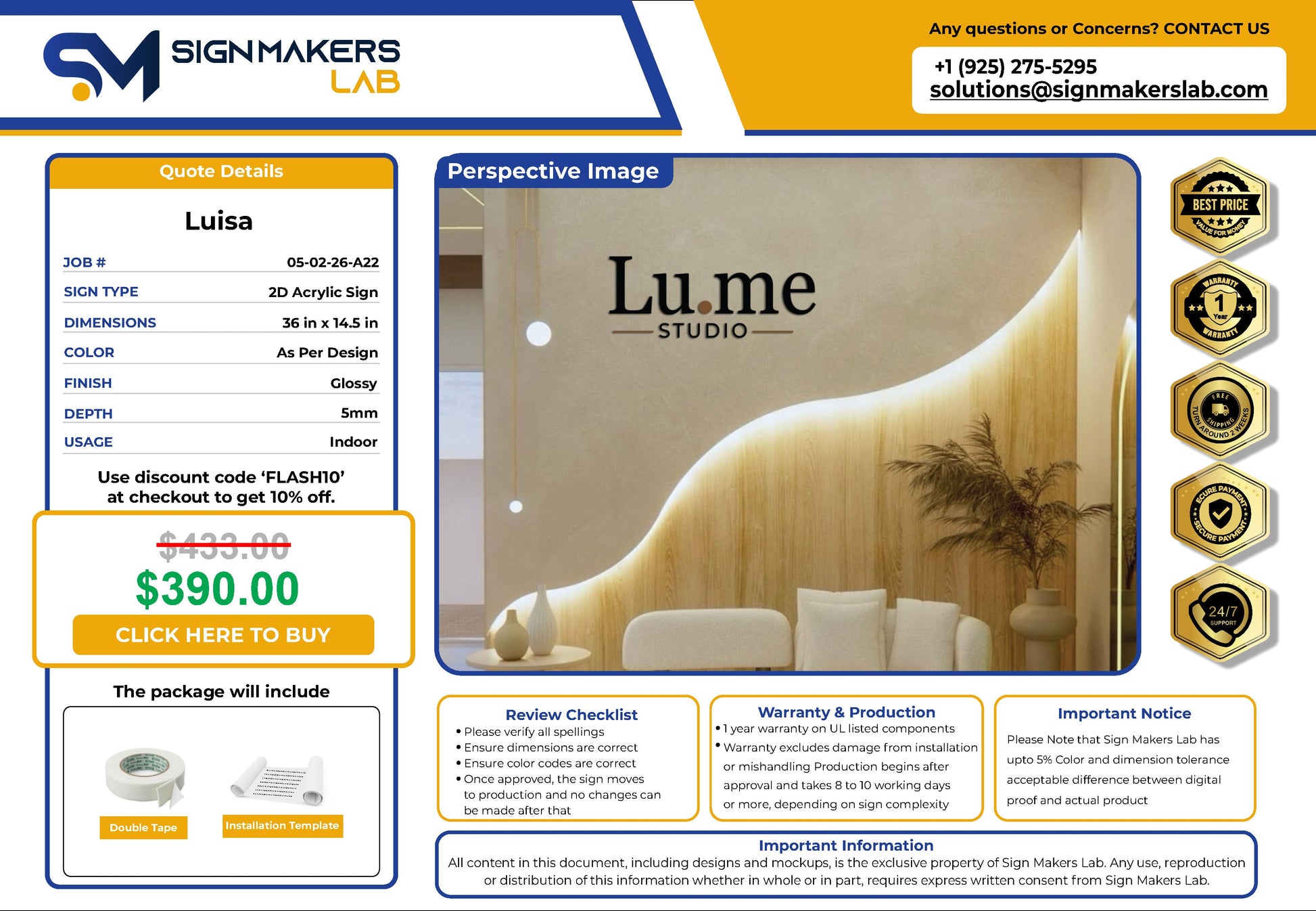 Lu.me Studio 2D Acrylic Letter Sign Signmakerslab