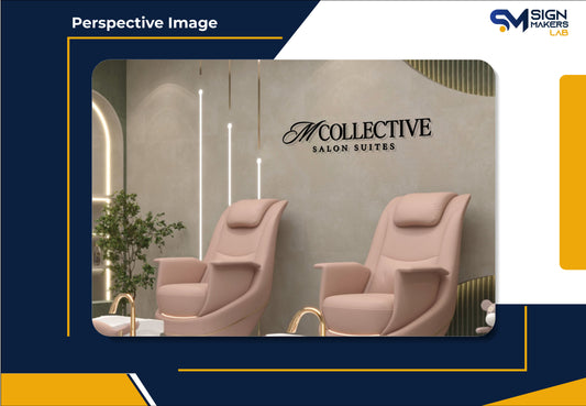 MCollective Salon Suites Metal Floating Letters (2D)