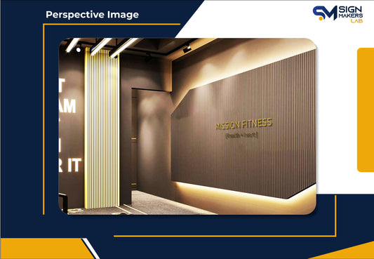 MISSION FITNESS Metal Floating Letters (2D)