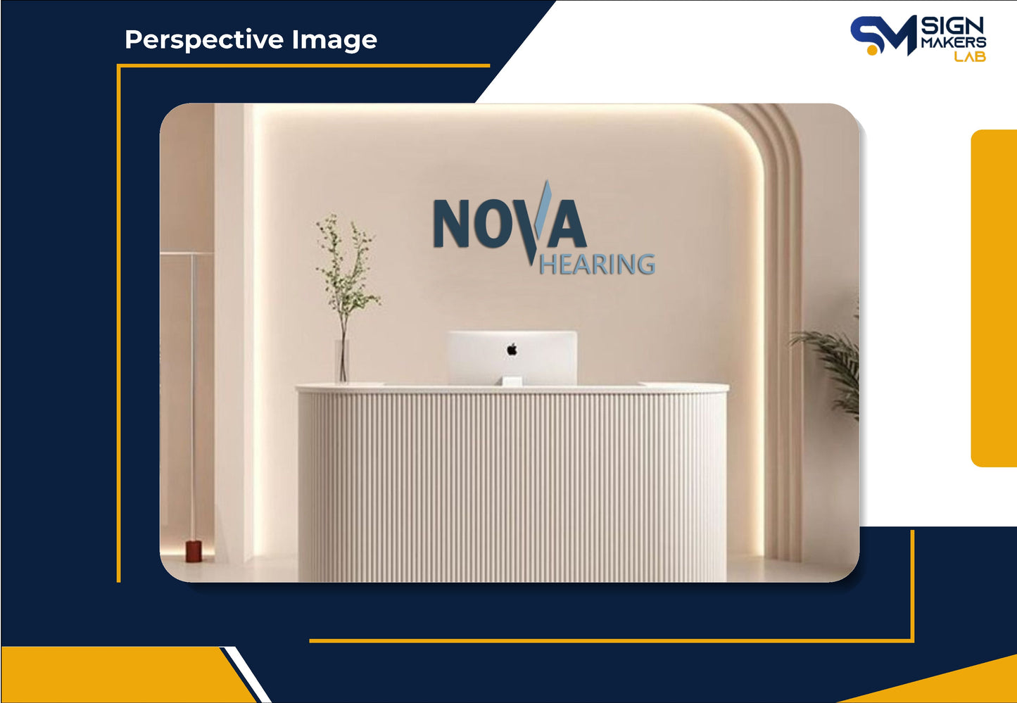 Nova Hearing Metal Floating Letters (2D) Signmakerslab