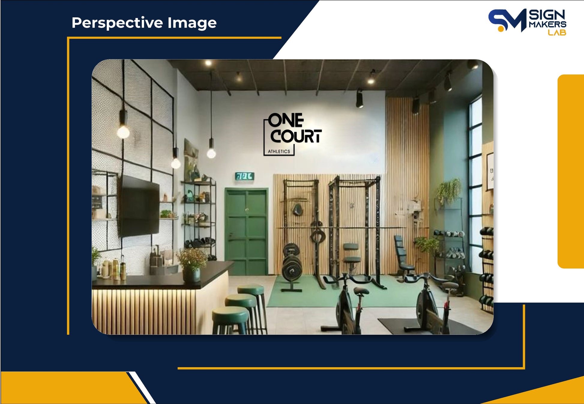 One Court Athletics 3D Metal Back-Lit Signmakerslab