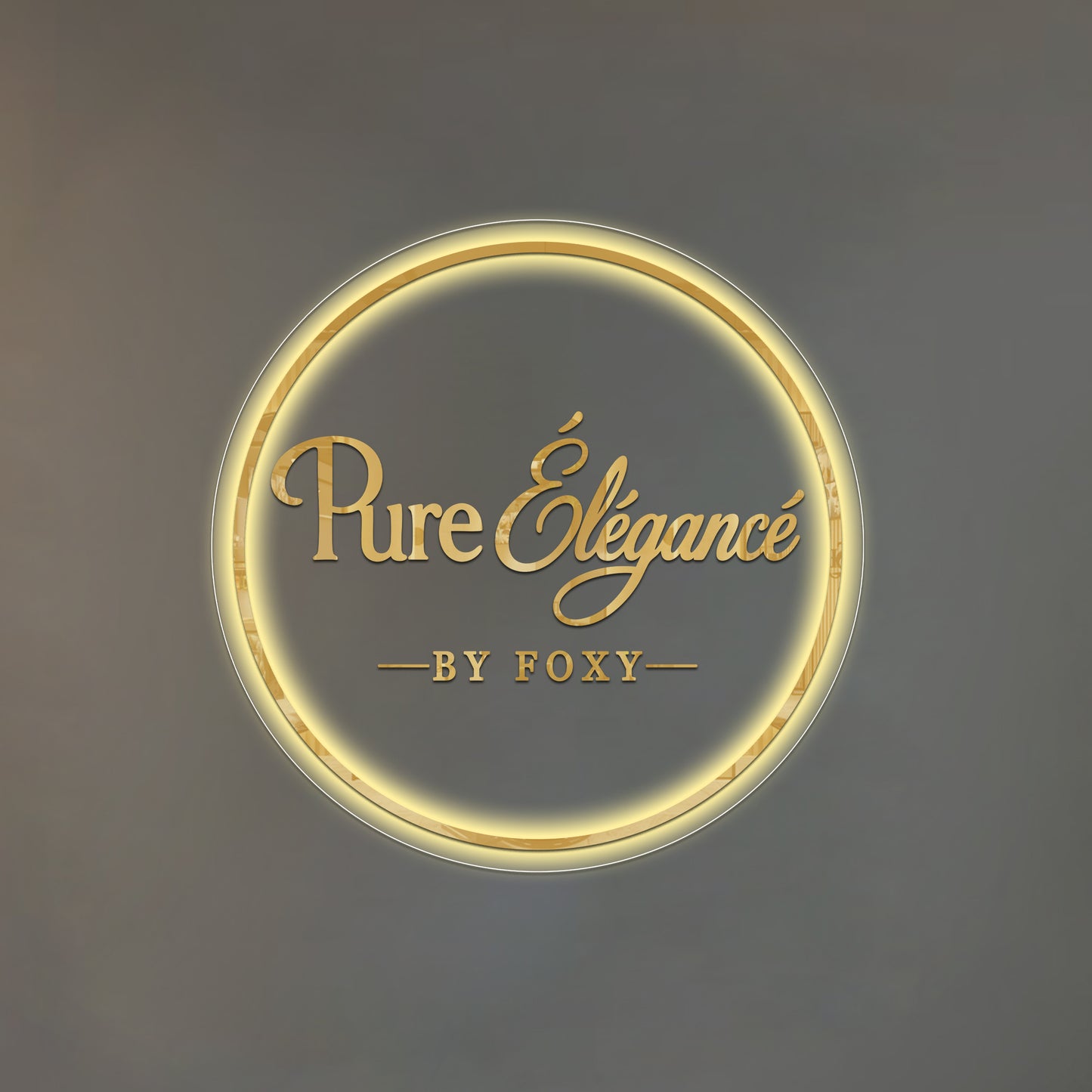 Pure Elegance’ Salon & Spa Round Acrylic Sign