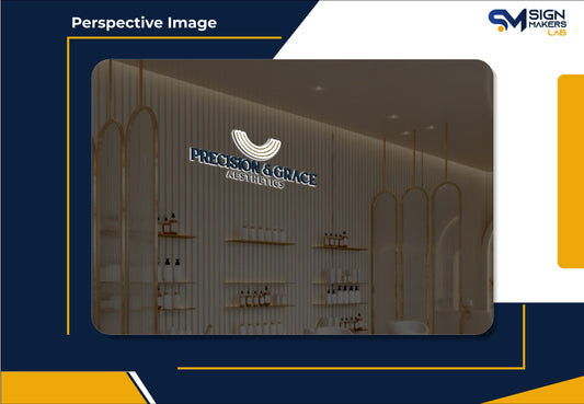 Precision and Grace Aesthetics 3D Metal Back-Lit