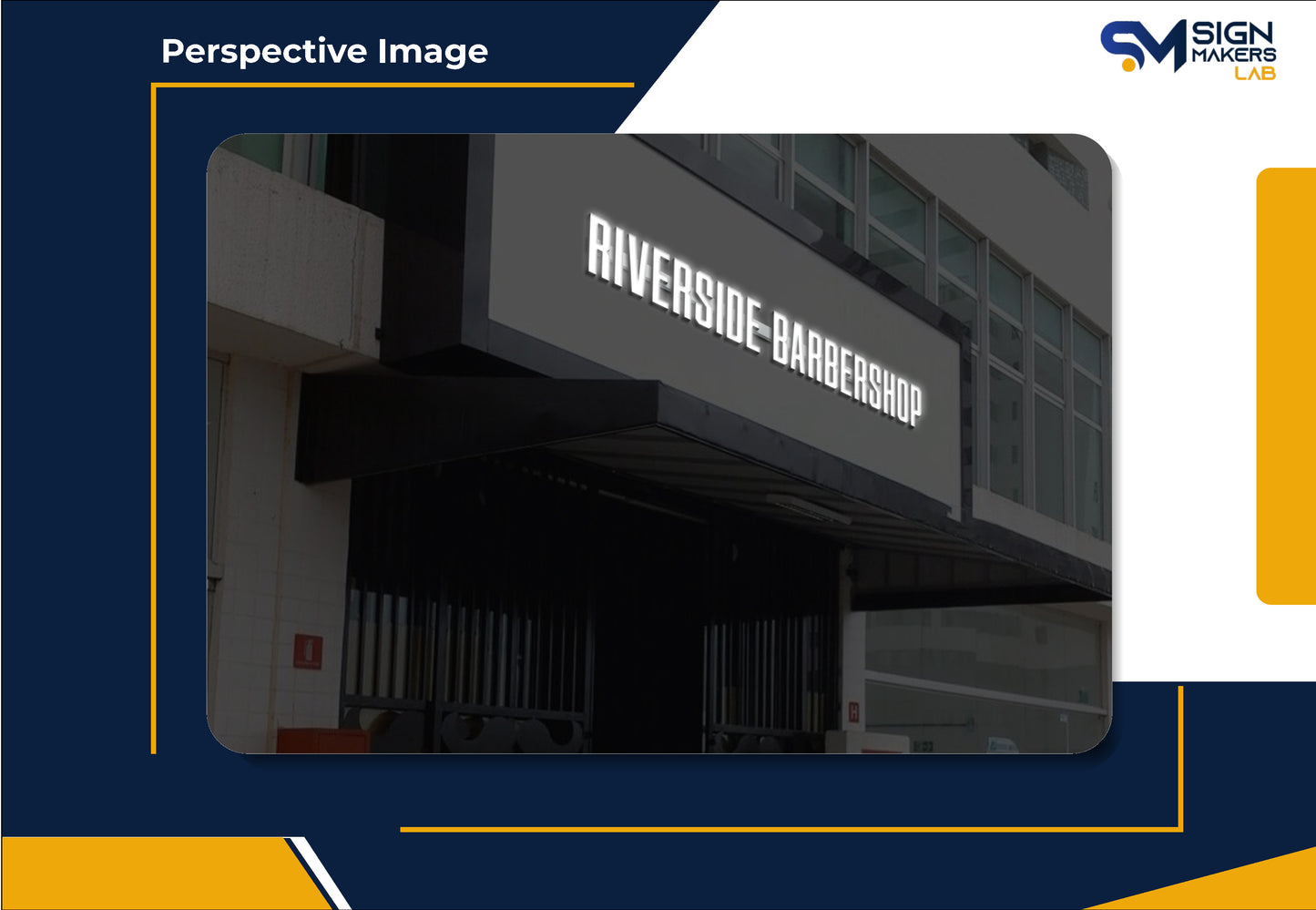 Riverside Barbershop 3D Acrylic Front-Lit