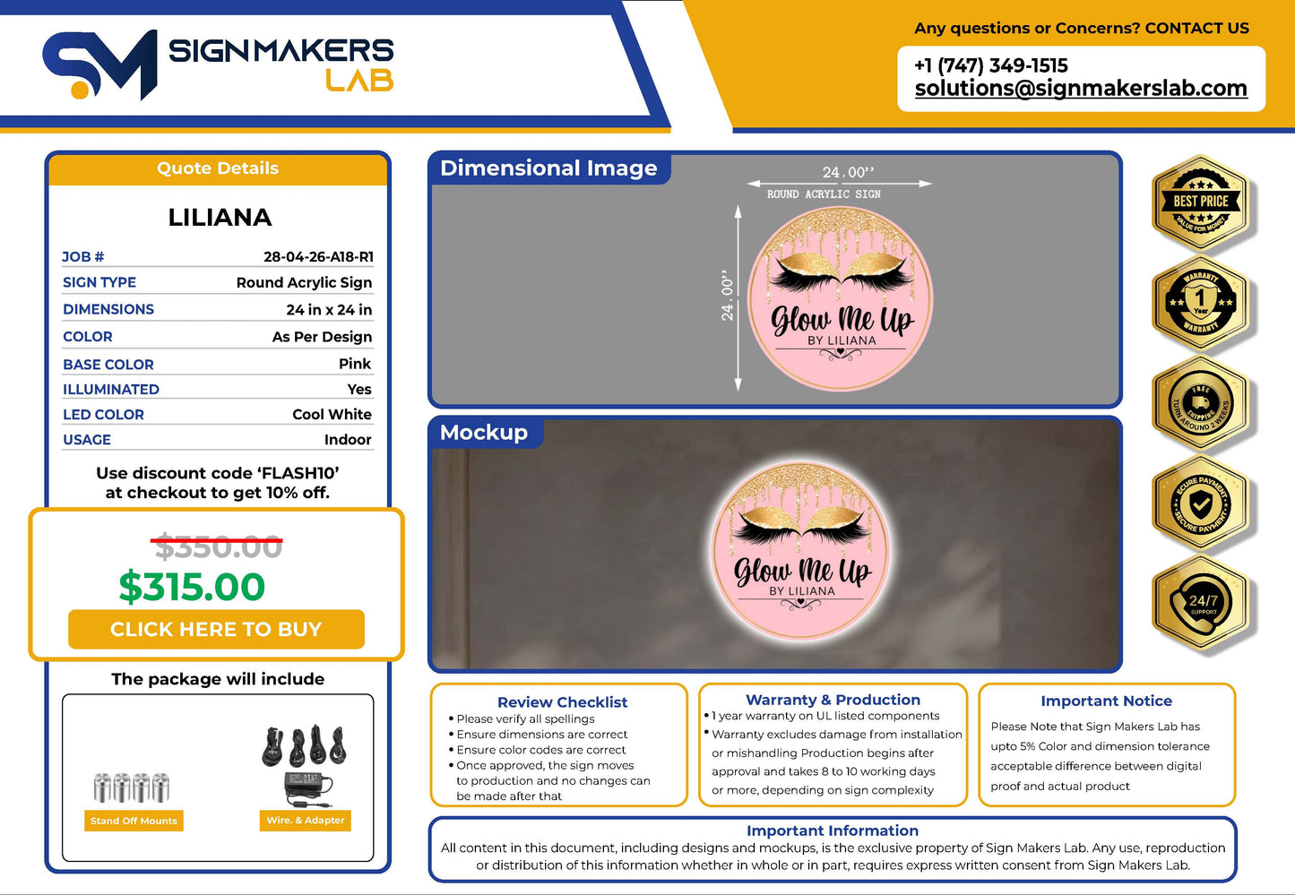 Glow me up Round Acrylic Sign