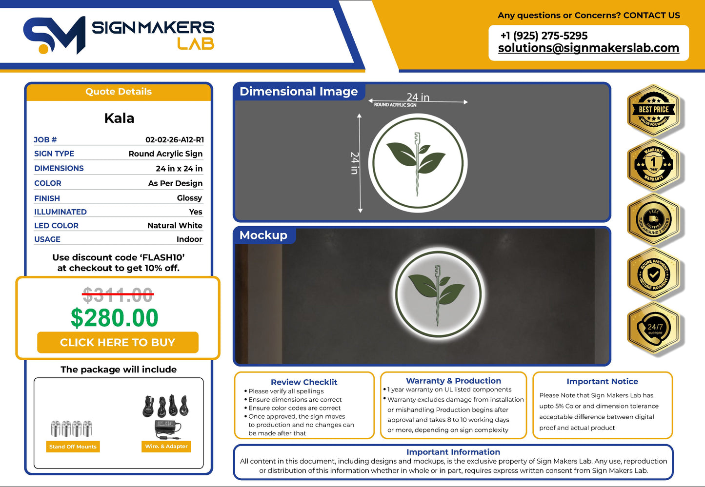 TrueRoot Endodontics  Round Acrylic Sign R1 Signmakerslab