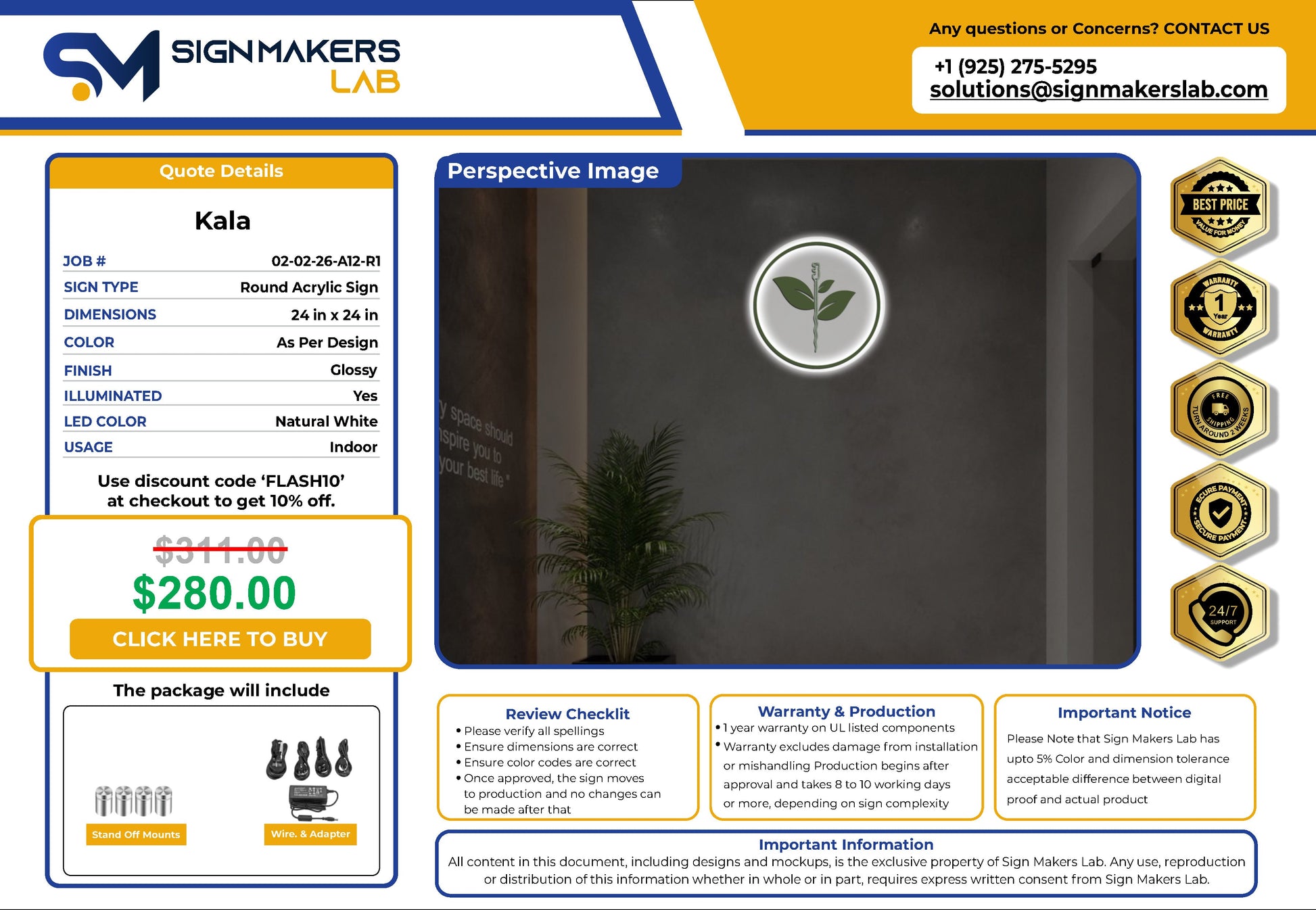 TrueRoot Endodontics  Round Acrylic Sign R1 Signmakerslab