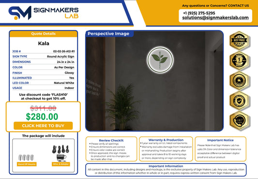 TrueRoot Endodontics  Round Acrylic Sign R1 Signmakerslab