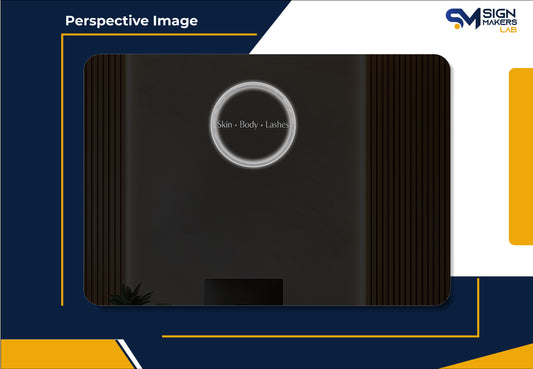 Skin body & lashes Round Acrylic Sign