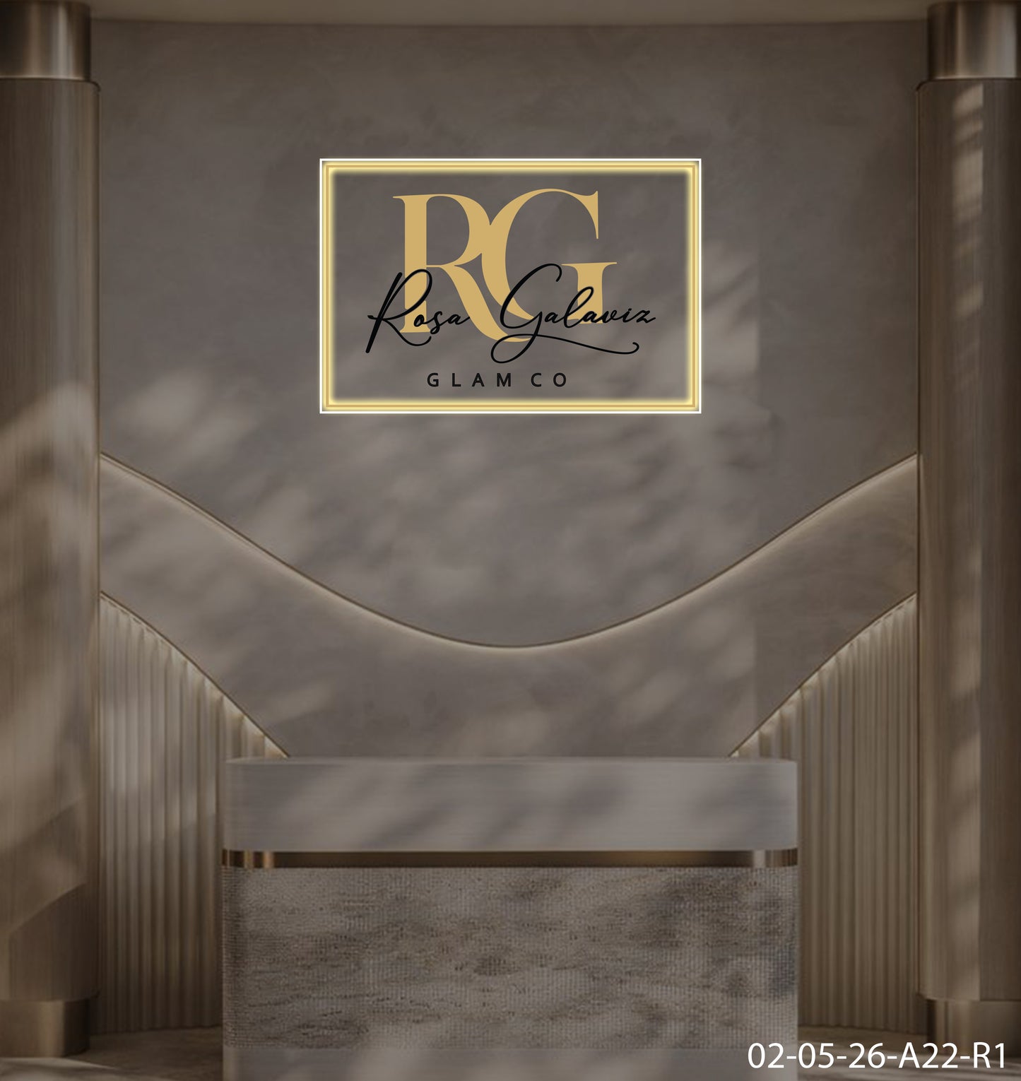 RG Glam Co Acrylic Backlit Sign