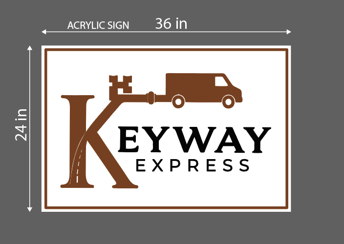 Keyway Express Rectangle Acrylic Sign