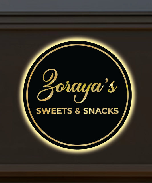 Zoraya's Sweets & Snacks Acrylic Sign