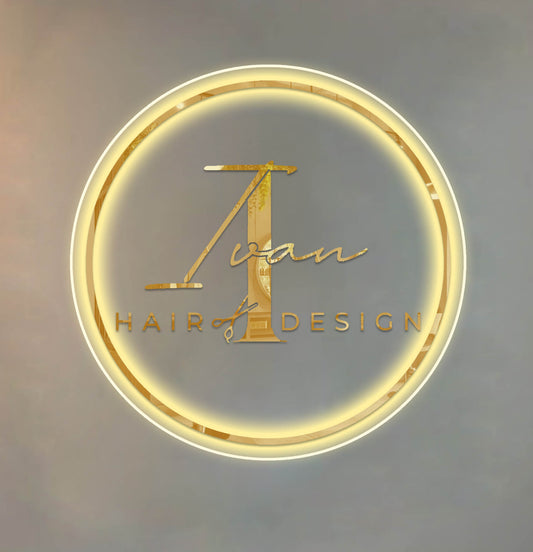Ivan Hair Design Round Acrylic Sign