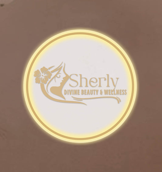 Divine beauty & Wellness by Sherly Round Acrylic Sign