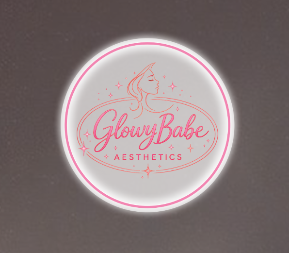 Glowy Babe Aesthetics Round Acrylic Sign