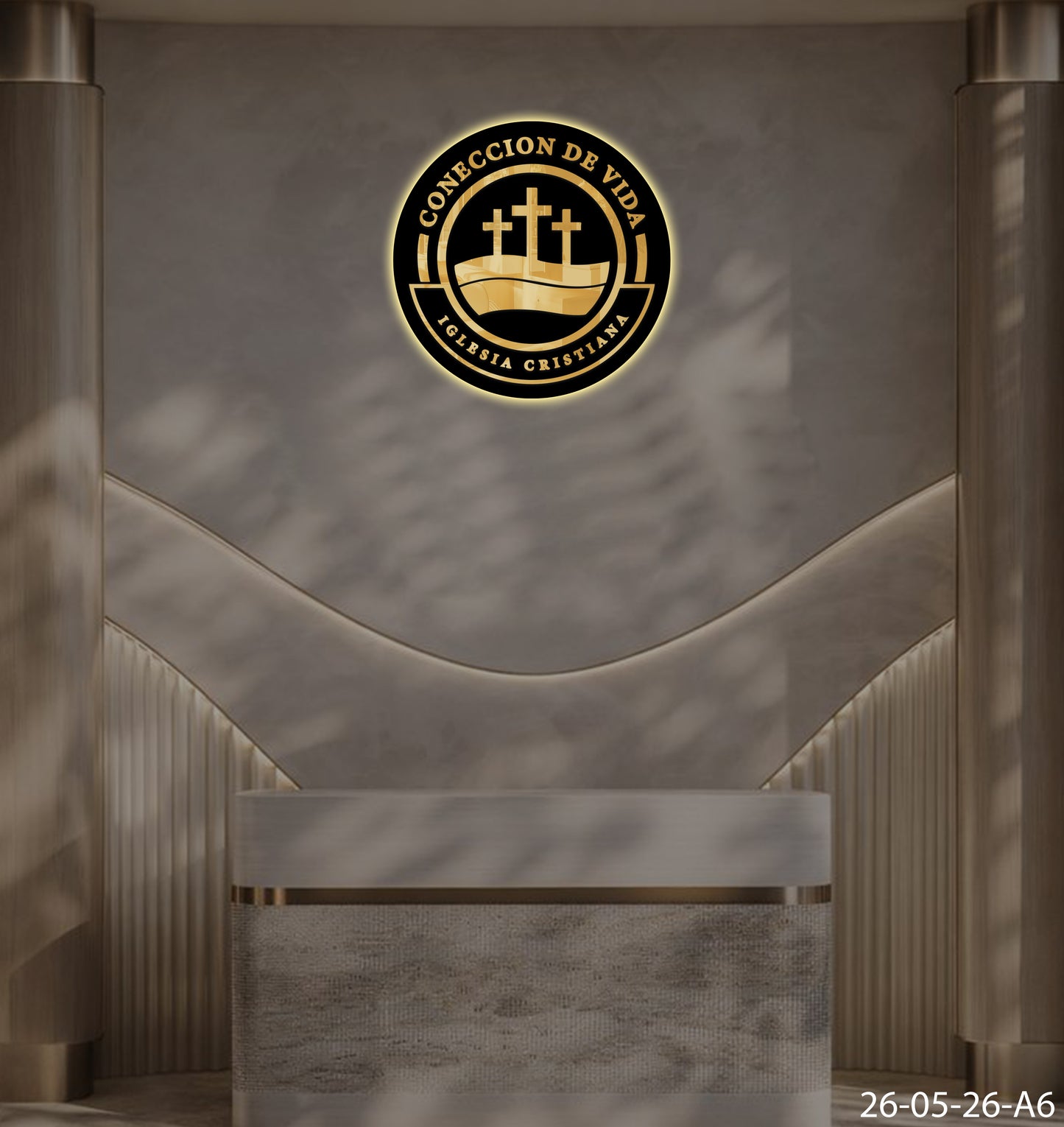 Iglesia Coneccion de Vida Round Acrylic Sign