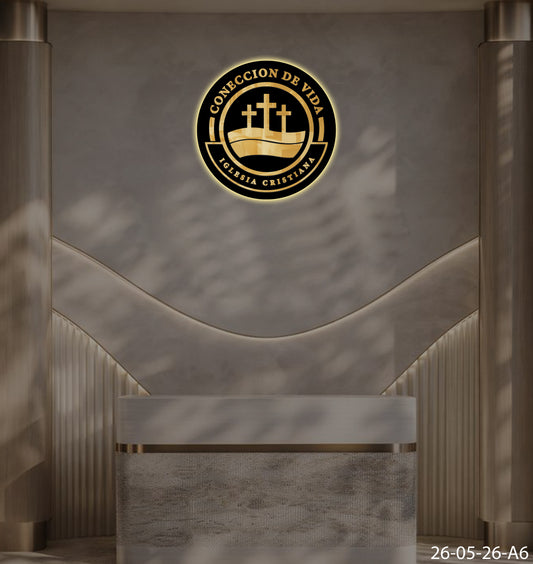 Iglesia Coneccion de Vida Round Acrylic Sign
