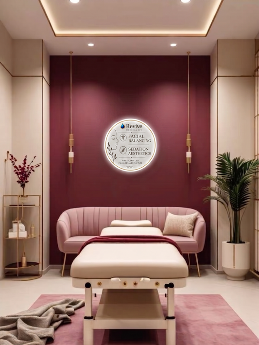 Revive Medical Spa Round Acrylic Sign