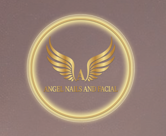 Angel Nails  Round Acrylic Sign