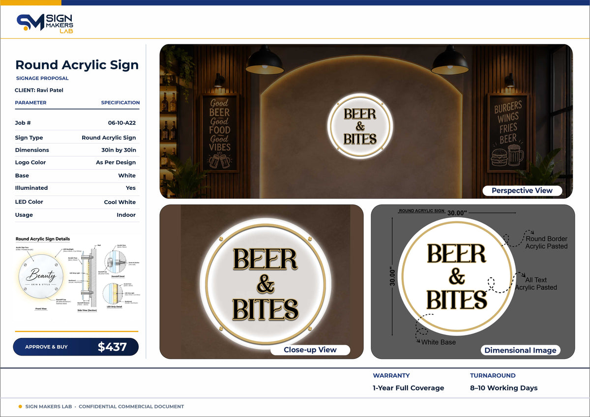 BEER & BITES SIGNAGE