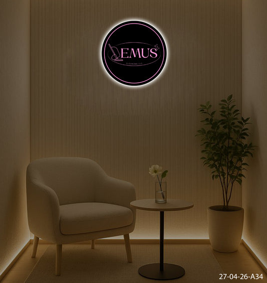 EMUS Cleaning LLC Round Acrylic Sign