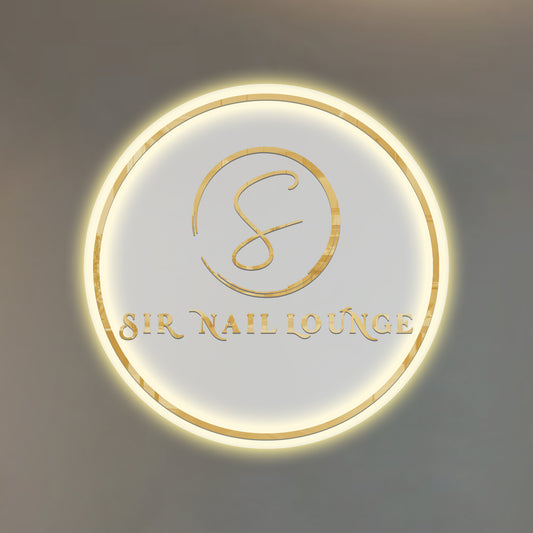 Sir Nail Lounge Round Acrylic Sign