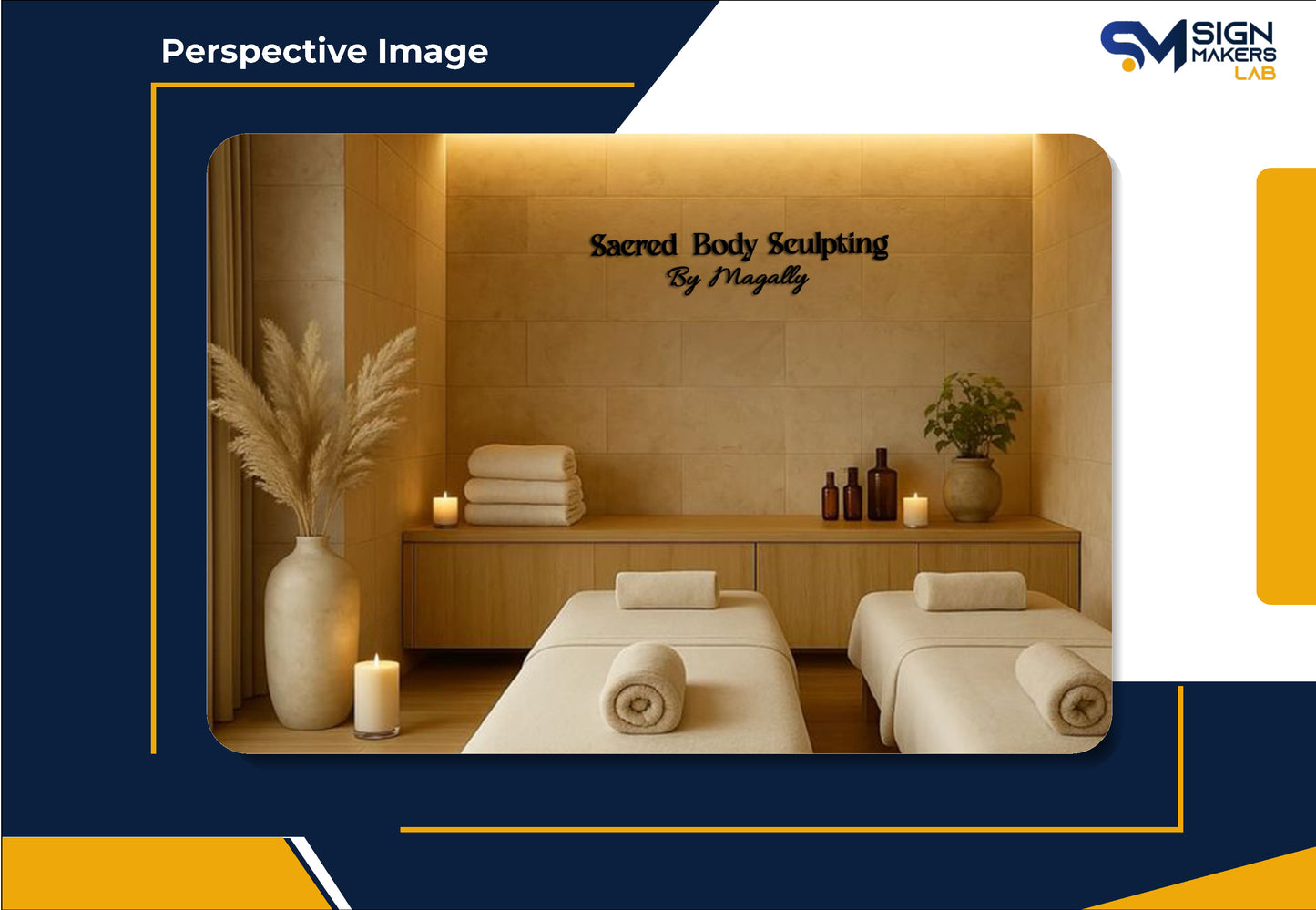 Sacred Body Sculpting by Magally 2D Acrylic Letter Sign