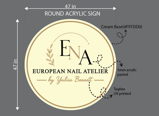 ENA Round Acrylic Sign 47inch