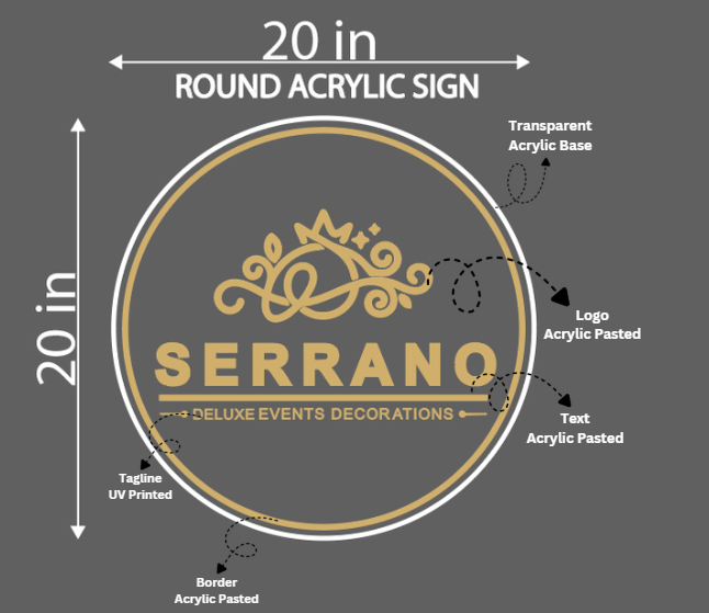 Serano Acrylic Sign