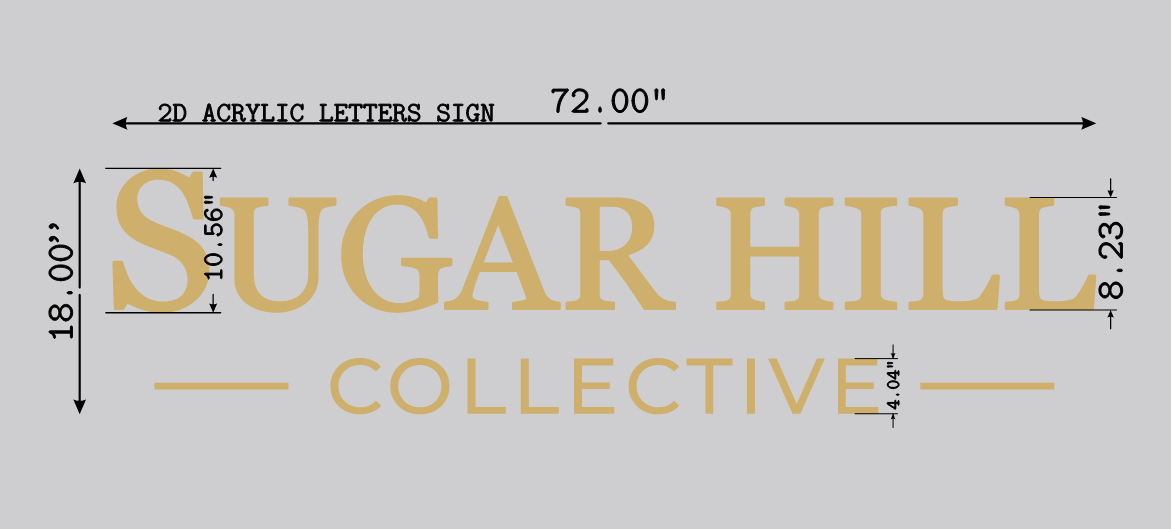 2D Acrylic Letters Sign-Sugar Hill Collective