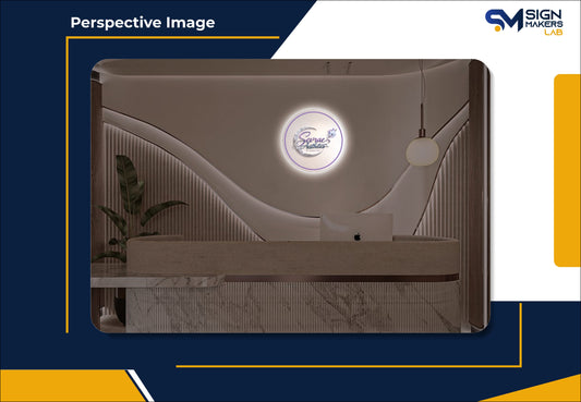 Sevrae Aesthetics Round Acrylic Sign Signmakerslab