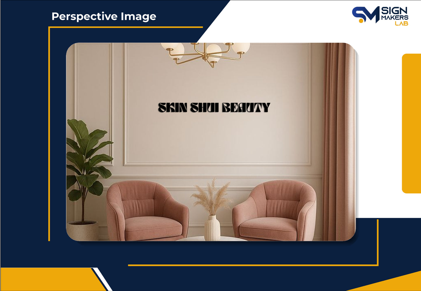 Skin Shui Beauty 2D Acrylic Letter Sign