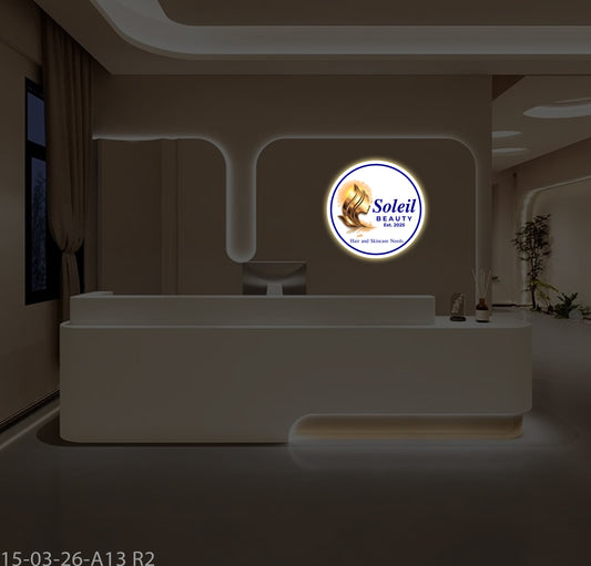 Soleil beauty llc Round Acrylic Sign