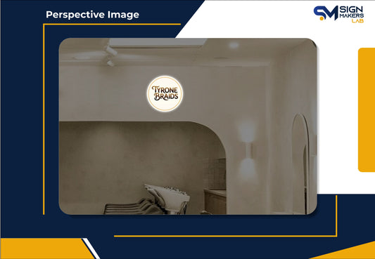 Tyrone.braids Round Acrylic Sign Signmakerslab