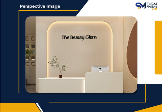 The Beauty glam Metal Floating Letters (2D)