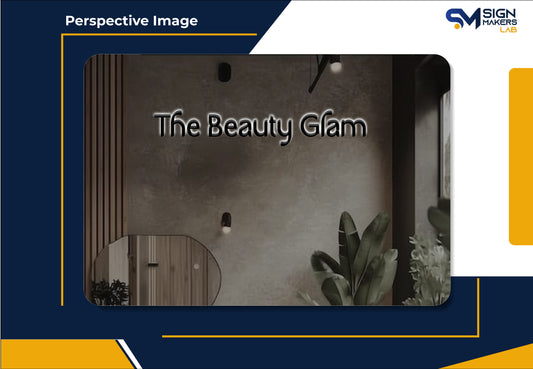 The Beauty glam 3D Metal Back-Lit