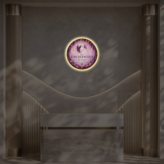The Enchanted Wings Round Acrylic Sign