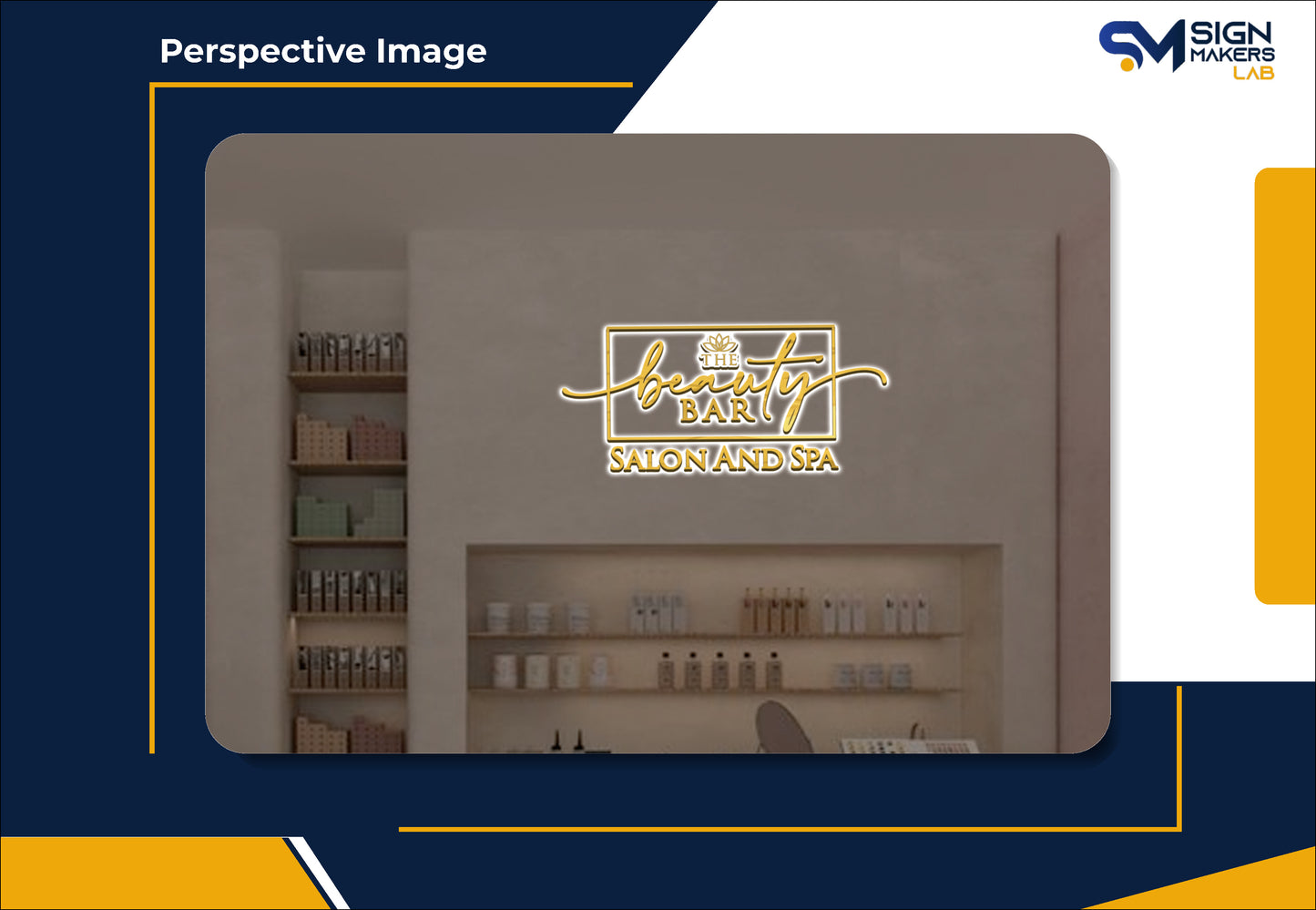 The Beauty Bar 3D Metal Back-Lit