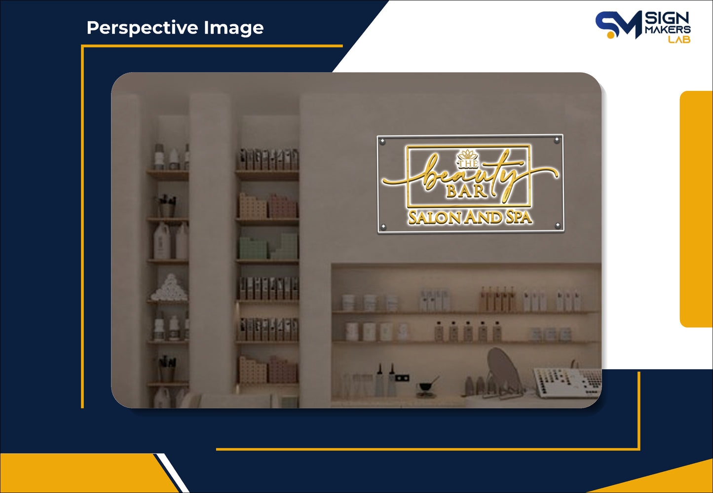 The Beauty Bar 3D Metal Back-Lit