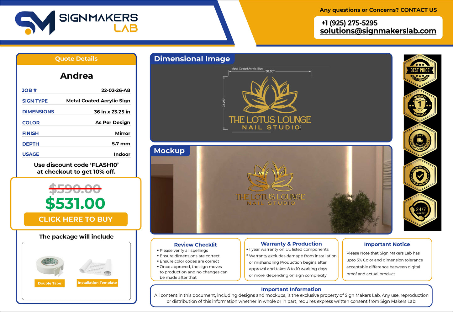 The Lotus Lounge Acrylic Letter Sign