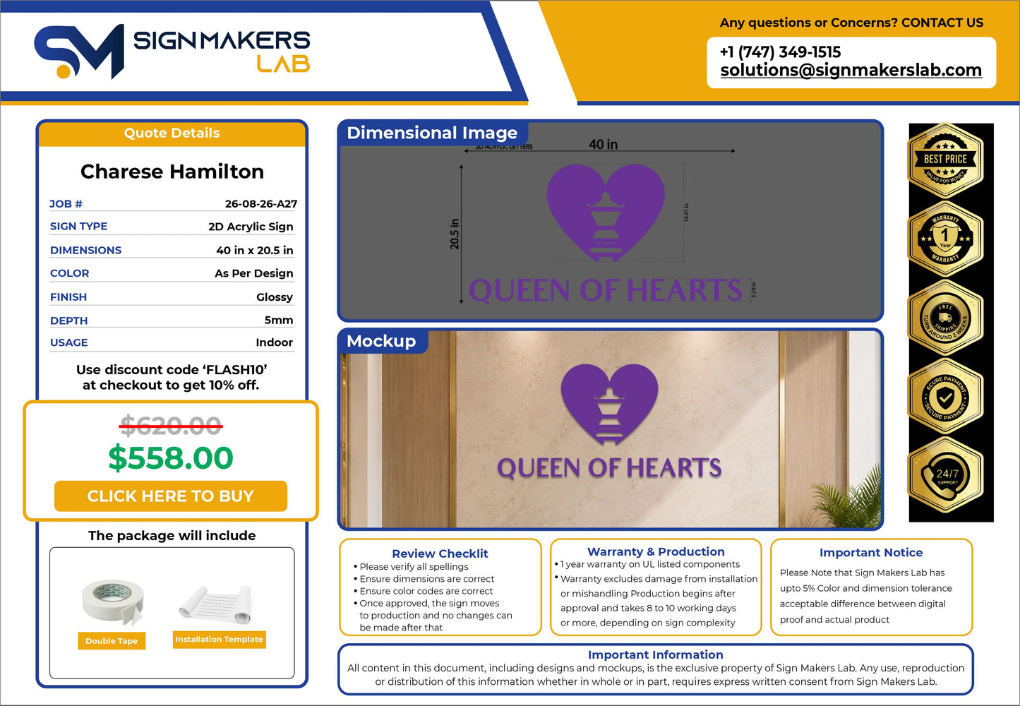 Queen of Hearts Sign